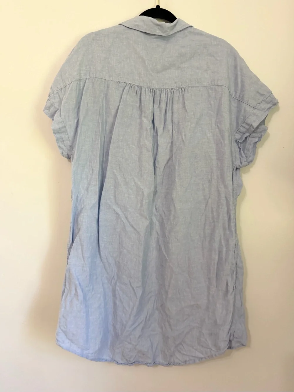 Tahari 100% linen button down dress collared size 1X